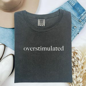 Comfort Colors® Overstimulated Shirt for Mom, Anxiety Sweatshirt, Cowboy Frog Shirt, Unhinged TShirt, Weirdcore Clothing, Gen Z Shirt