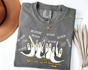 Comfort Colors® Custom Seagulls Teacher Shirt, Funny Teacher Tee, Teacher Appreciation Gift, Funny Personalized Teacher Nemo T-shirt