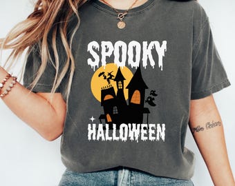 Comfort Colors Vintage Halloween Shirt: Spooky Season Graphic Tee