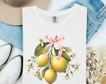 Vintage Lemon Graphic Shirt: Comfort Colors Retro Citrus Tee
