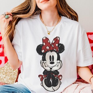 Retro Cute Minnie Mouse Shirt, Vintage Style Minnie Mouse Tee, Disneyland Girls Trip Shirt, Disney Besties Holiday Vacation image 5