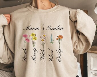 Nana's Garden Shirt, Mama's Garden Shirt, Custom Birthflower Shirt, Custom Mother's Day Shirt, Gift For Mom, Nana Shirt, Mother's Day Gift