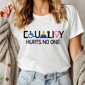Equality Hurts No One Shirt, Equal Rights Shirt, Rainbow Hoodie, Human Rights Shirt, BLM Shirt,Groovy Equality T-Shirt, Social Justice Shirt