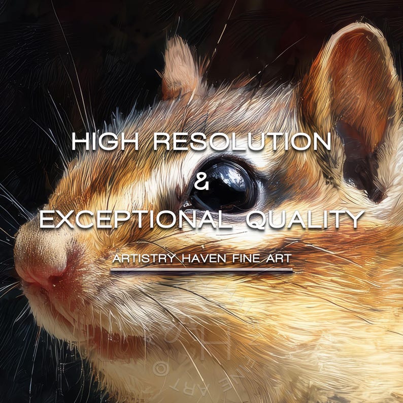 Curious Woodland Chipmunk Portrait, Vibrant Forest Wildlife Art Print ...