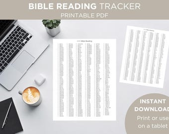 Seguimiento de la lectura de la Biblia, Biblia en un año, Planificador de estudios bíblicos, Lista de verificación del registro de lectura de la Biblia, Desafío de lectura de la Biblia, Imprimible, Carta, A4