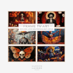 Dia De Los Muertos TV Art Bundle | Fall Frame Tv Art, Samsung Frame TV Art, Fall Hosting Decor, Halloween Decor Indoor, Day of the Dead