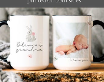 Custom Baby Photo Mug for Grandma, Personalized Baby Face Birthday Gift for Grandma, Custom Baby Photo Mug for Grandma, Custom Face Baby Mug
