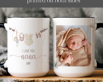 Custom Photo Baby Mug for Grandma, Personalized Baby Photo Mug for Mimi, Custom Mug for Grandma, Grandma Baby Gift Mug, Grandma Coffee Mug