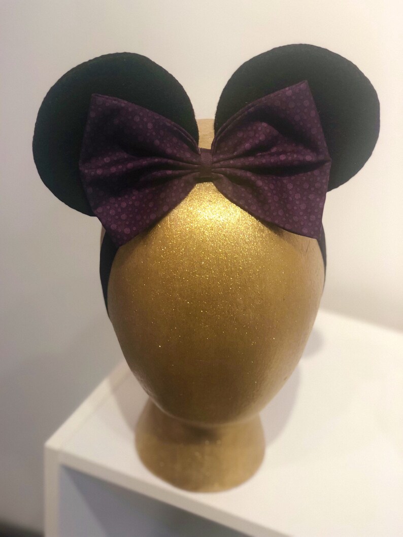 Baby Minnie Ears Girls Stretch Headband Red Polka Dot Bow Etsy