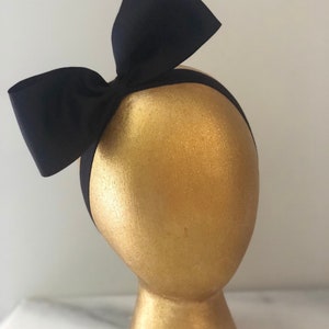Adult Made to Match Alice in Wonderland black bow women’s stretch headband Halloween Costume Prop