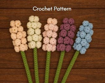 Patrón de planta de jacinto a crochet (PDF descargable)