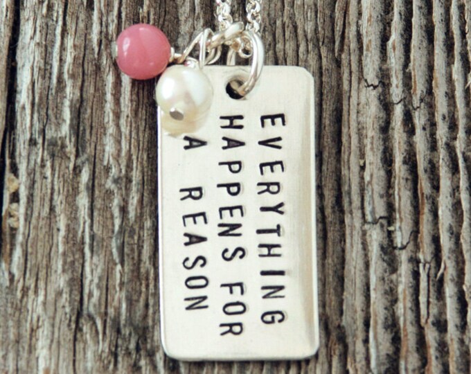 Everything Happens for a Reason Necklace Fate Necklace Etsy