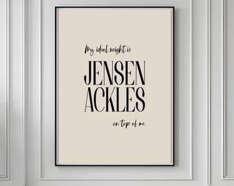 DIGITAL DOWNLOAD | My ideal weight is Jensen Ackles on top of me poster
