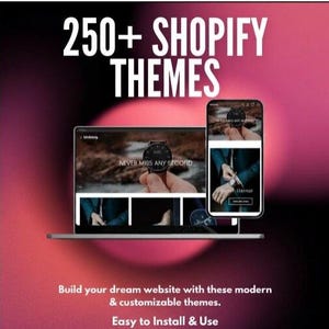 250+ Shopify Themes Bundle, Premium Ecommerce Templates, Store Design Pack