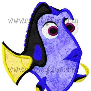 Dory Fish Applique Machine Embroidery Design (DIGITAL ITEM)