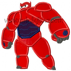 Baymax Six Hero Man  Applique Machine Embroidery Design (DIGITAL ITEM)