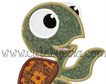 Squirt Nemo Baby Turtle Applique Machine Embroidery Design (DIGITAL ITEM)