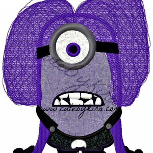Purple Helper  Applique Machine Embroidery Design (DIGITAL ITEM)