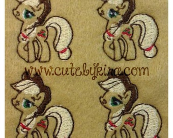 Apple Pony Feltie Embroidery Design