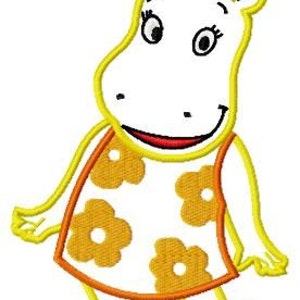 Tasha Hippo Embroidery Design