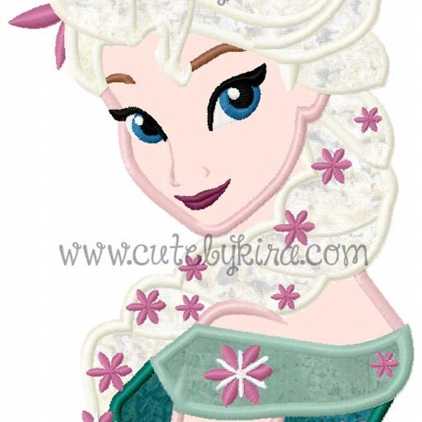 Frozen Elsa Cold Queen Fever Applique Machine Embroidery Design (DIGITAL ITEM)