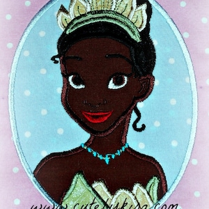 Tiana Cajun Princess Applique Embroidery Design