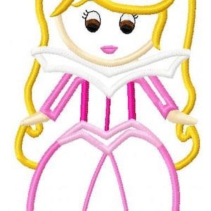 Petite Sleeping Princess Applique Embroidery Design