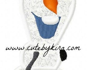Snowman  Applique Machine Embroidery Design (DIGITAL ITEM)