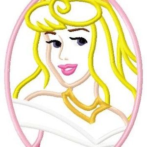 Aurora Sleeping Beauty Princess Outline Embroidery Design (NOT APPLIQUE VERSION)