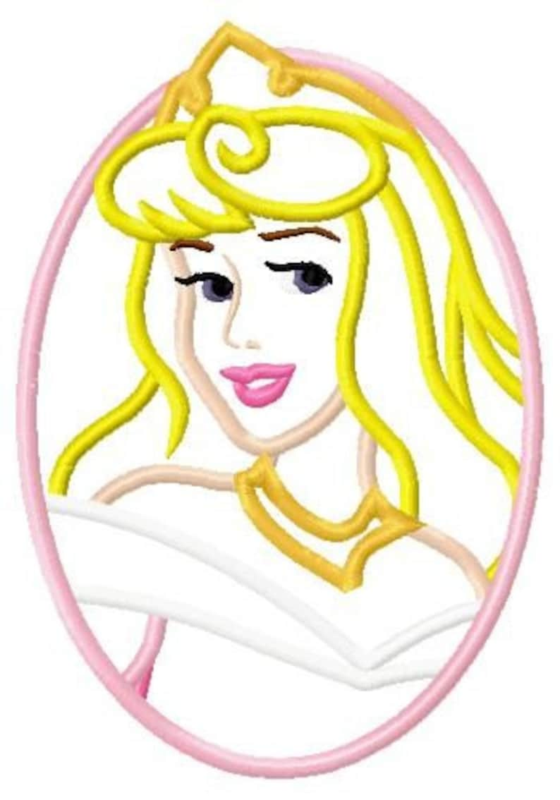 Aurora Sleeping Beauty Princess Applique Embroidery Design image 2