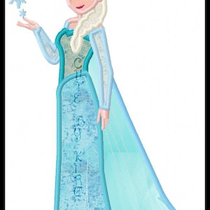 Frozen Cold Queen Elsa Applique Machine Embroidery Design (DIGITAL ITEM)