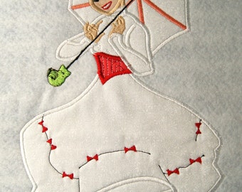 Nanny Mary Applique Embroidery Design