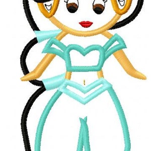 Petite Arabian Princess Applique Embroidery Design