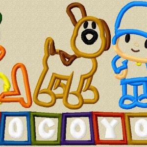 Pocoyo Mega Pack  Applique Embroidery Design