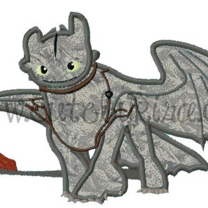 May include: A gray cartoon dragon with a brown collar and green eyes is standing on a branch with a red and white flame behind it.