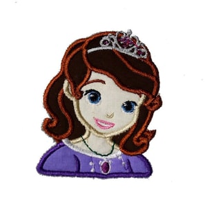 Sofia the First Princess Bust Applique Embroidery Design