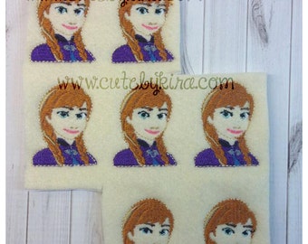 Cold Princess Feltie Embroidery Design