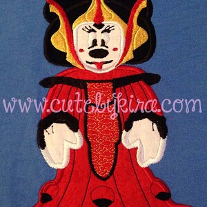 Miss Mouse Ami Star Applique Machine Embroidery Design (DIGITAL ITEM)