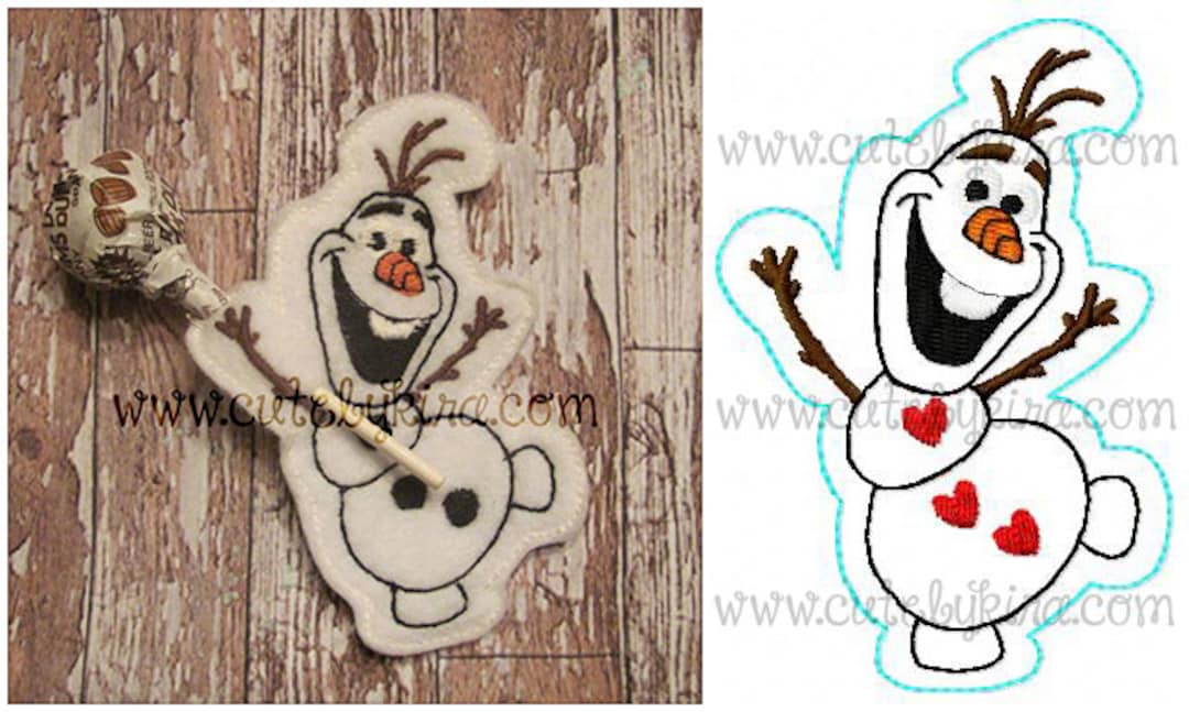Frozen Olaf Cold Snowman(2 Versions) Lollipop Sucker Valentine Feltie ...