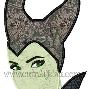 Maleficent Sleeping Beauty Evil Queen Applique Machine Embroidery Design (DIGITAL ITEM)