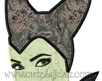 Maleficent Sleeping Beauty Evil Queen Applique Machine Embroidery Design (DIGITAL ITEM)