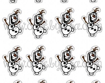 Cold Snowman Summer v2 Feltie Applique Machine Embroidery Design (DIGITAL ITEM)