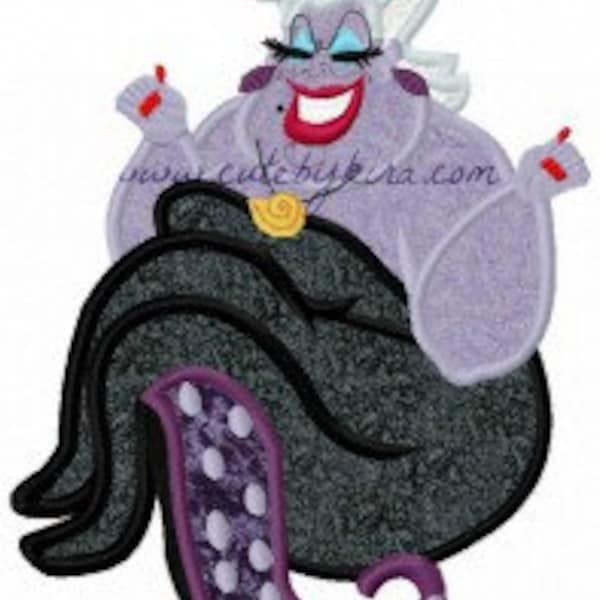 Ursula Sea Witch Applique Embroidery Design