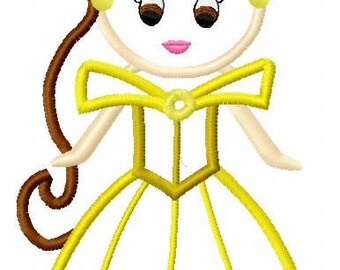 Petite  Beauty Princess  Applique Embroidery Design