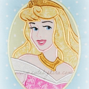 Aurora Sleeping Beauty Princess Applique Embroidery Design image 1