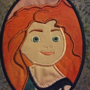 Merida Scottish Princess Applique Embroidery Design