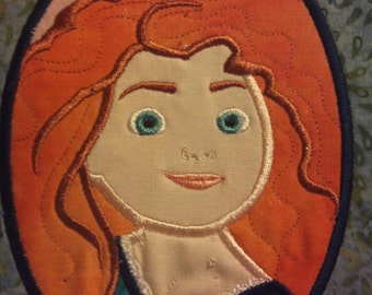 Merida Scottish Princess Applique Embroidery Design