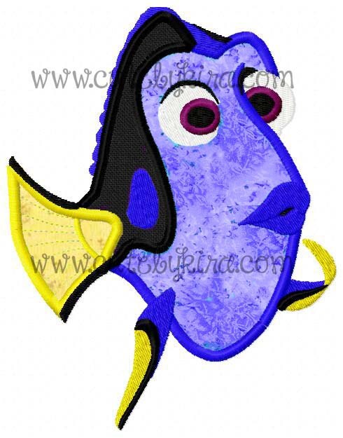Dory Fish Applique Machine Embroidery Design (DIGITAL ITEM)