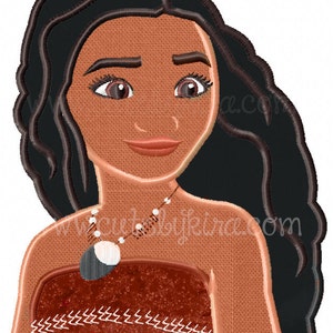 Moana Bust  Applique Machine Embroidery Design (DIGITAL ITEM)