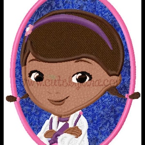 Doc McStuffins Cameo stoffen Machine borduurwerk ontwerpen digitaal object afbeelding 1